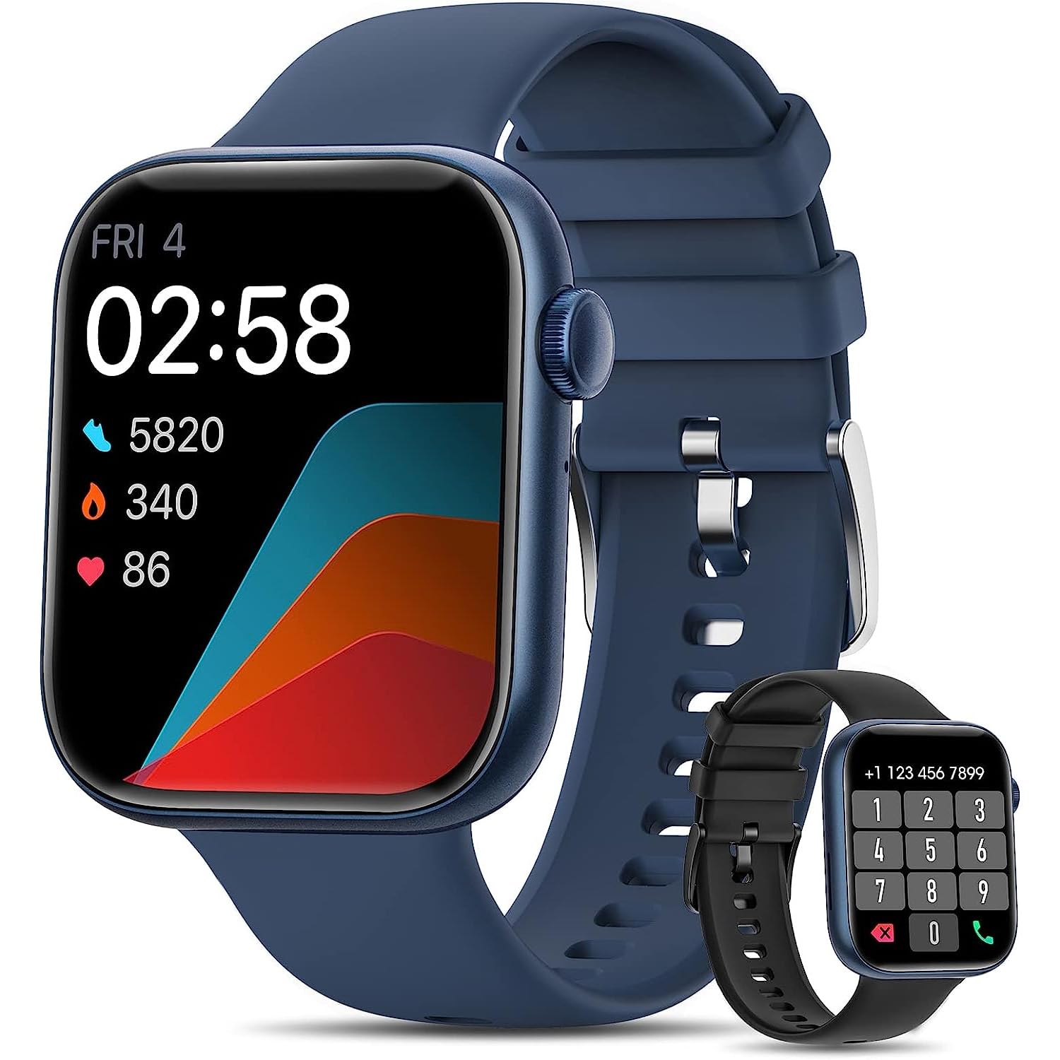 Smartwatch for Men Women Fitness 5ATM Waterproof Outdoor Tracker Elegant Wrist Time Piece with Ai Control Bluetooth/Heart Rate/Sleep Chronometer Smartwatch for Men Women Fitness 5ATM Waterproof Outdoor Tracker Elegant Wrist Time Piece with Ai Control Bluetooth/Heart Rate/Sleep Chronometer